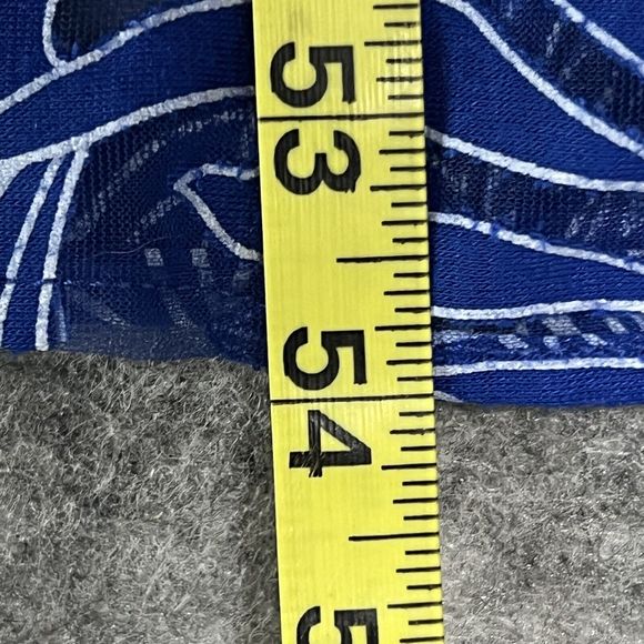 Rabbit Rabbit Rabbit Designs Sheer Maxi Dress Women’s 8 Blue Long Floral Lined - Picture 6 of 17